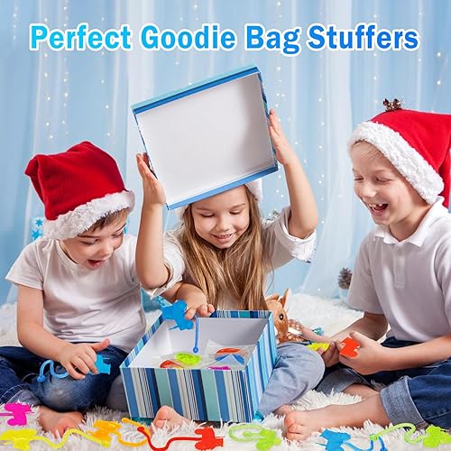 Miniatura 6 de Sticky Hands a Granel 36 Piezas Favores de Fiesta de Tractores y Autos para Niños Juguetes de Mano Pegajosa Elástica con Forma de Tractores Rellenos