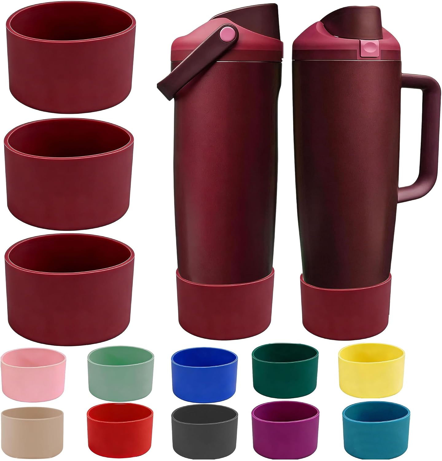 3PCS Black Cherry Silicone Boot for Owala 30/40oz
