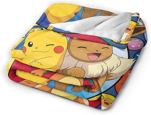 Miniatura 1 de Manta de dibujos animados ultrasuave de anime, regalo para niños y adultos, manta de franela polar acogedora y cálida para sala de estar, sofá cama