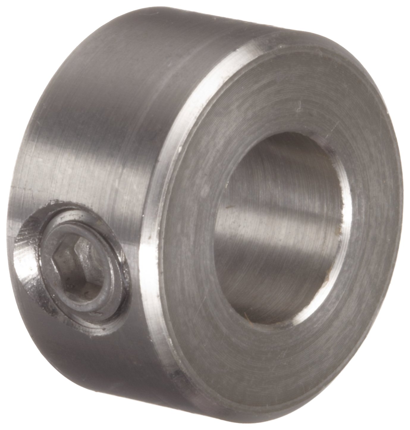Climax Metal CRC-031-S Shaft Collar, One Piece, Set Screw Style, 316 Stainless Steel, 5/16" Bore, 5/8" OD, 5/16" Width, With 10-32 x 1/8 Set Screw