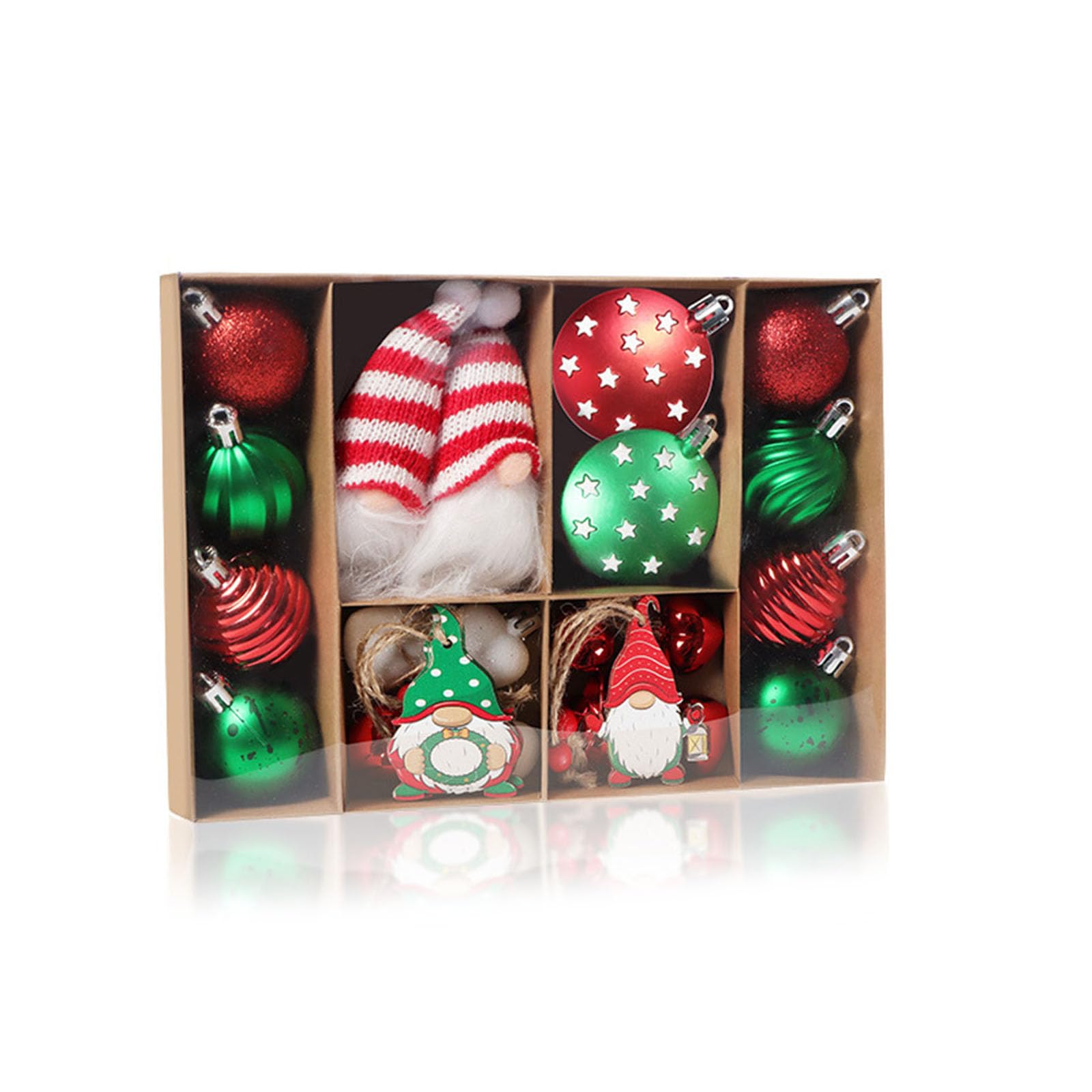 Tsophreniq 32pcs Shatterproof Christmas Tree Decoration for Tree Decorations Wood Pendant for Create Festive Atmospheres Decorations