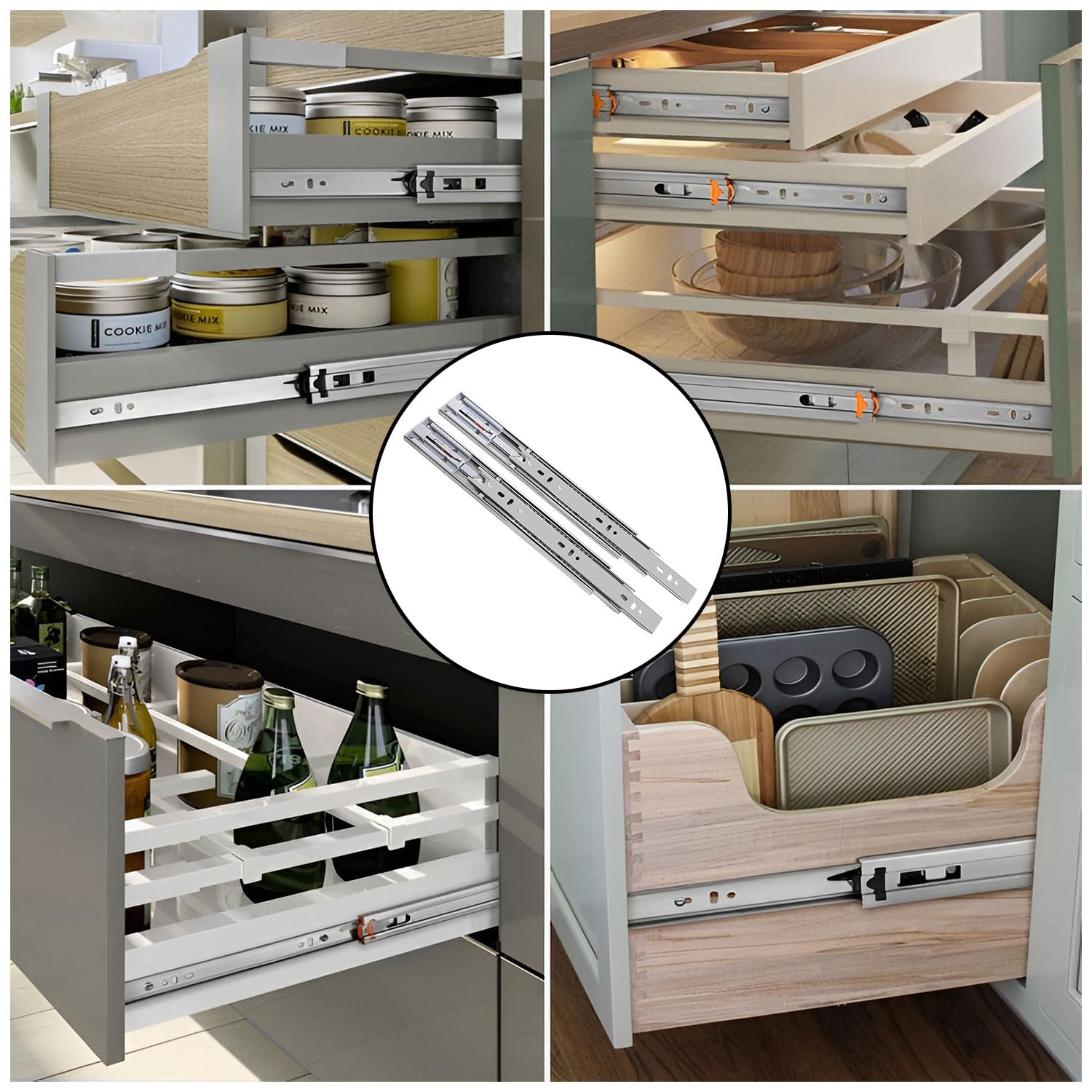 Volo Telescopic Drawer Slides - Push to Open -6 Volo Telescopic Drawer Slides - Push to Open -6