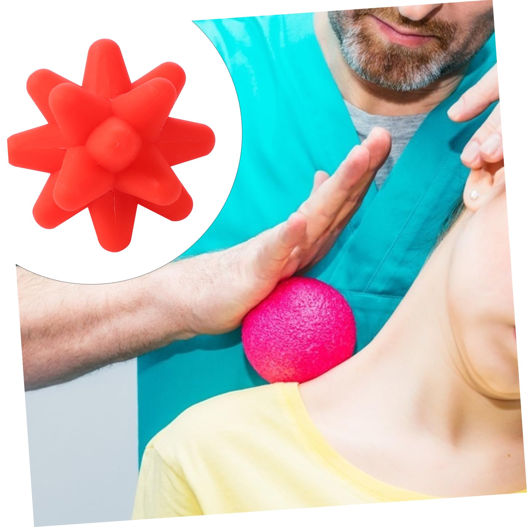 GLEAVI 3pièces Balle De Massage Silicone Élastique Pour Relâchement Musculaire Accessoire De Fitness Et Pour Yoga La Course Musculation