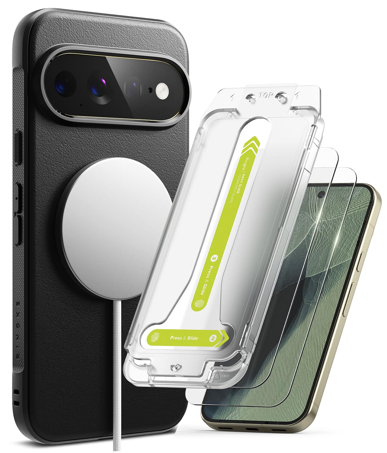 Ringke Funda y Protector Pantalla para Pixel 11 Pro XL [Onyx Magnetic]
