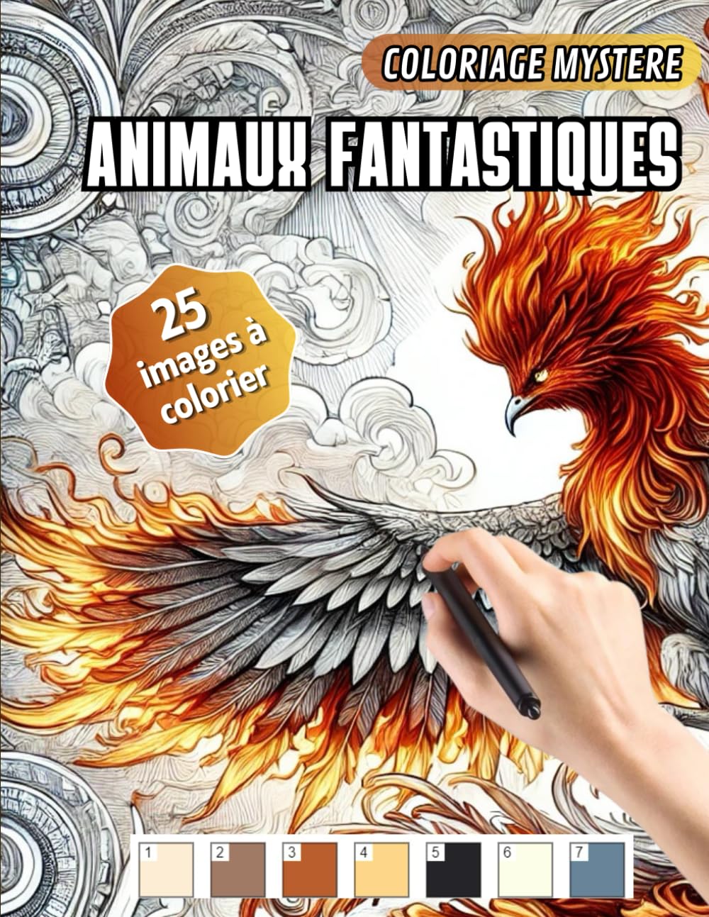 Coloriages mystères - Créature Fantastiques: Livre de coloriages numéroté