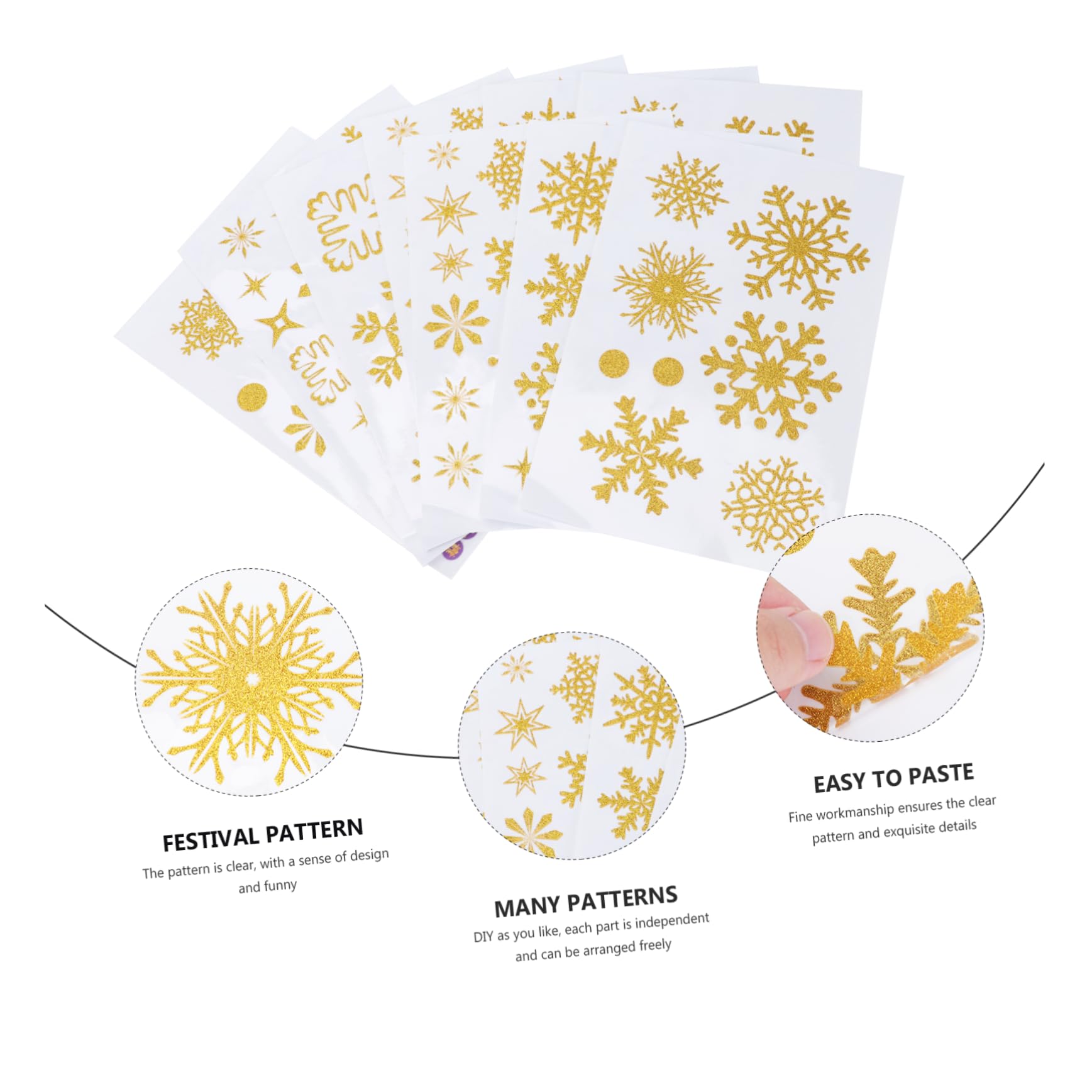 MAGICLULU 27stücke Schneeflocken Sticker Selbstklebend für Fenster und Türen Dekorativer Fensteraufkleber aus Hochwertigem für Weihnachtsdeko und Festdekoration