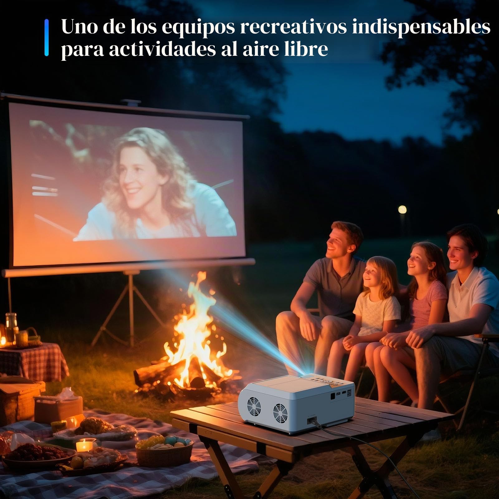 Proyector de DVD portátil con reproductor de DVD integrado, mini proyector de películas con altavoz integrado, compatible con PC/TV/HDMI/USB/AV, pantalla HD 1080P de 200 pulgadas para películas