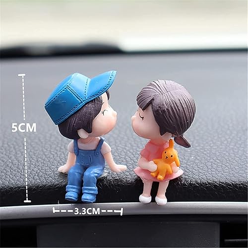 Miniatura 7 de Aphro Lindos adornos para parejas, decoración de automóvil, lindos dibujos animados para parejas, decoración de tablero de instrumentos de