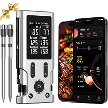 Wireless Meat Thermometer Digital 2 Probes with Smart App Alert
