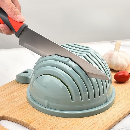 Miniatura 2 de Cortador de frutas y verduras, rebanadoras para frutas y verduras, cortador de ensalada (azul)