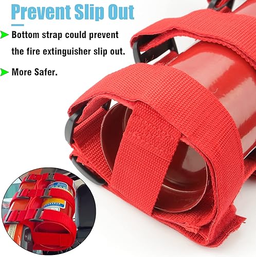 Miniatura 9 de Fire Extinguisher Holder Roll Bar Adjustable Strap Brackets Fits for Jeep Wrangler Unlimited CJ YJ TJ LJ JK JKU JL JLU,Blue with USA Flag Pattern