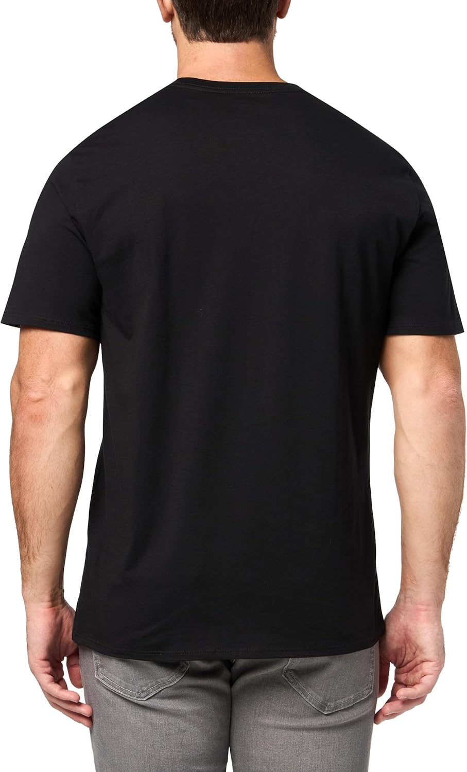 Karl Lagerfeld Men's Crewneck Short Sleeve Spliced Armor Graphic Design Relaxed Fit T-Shirt