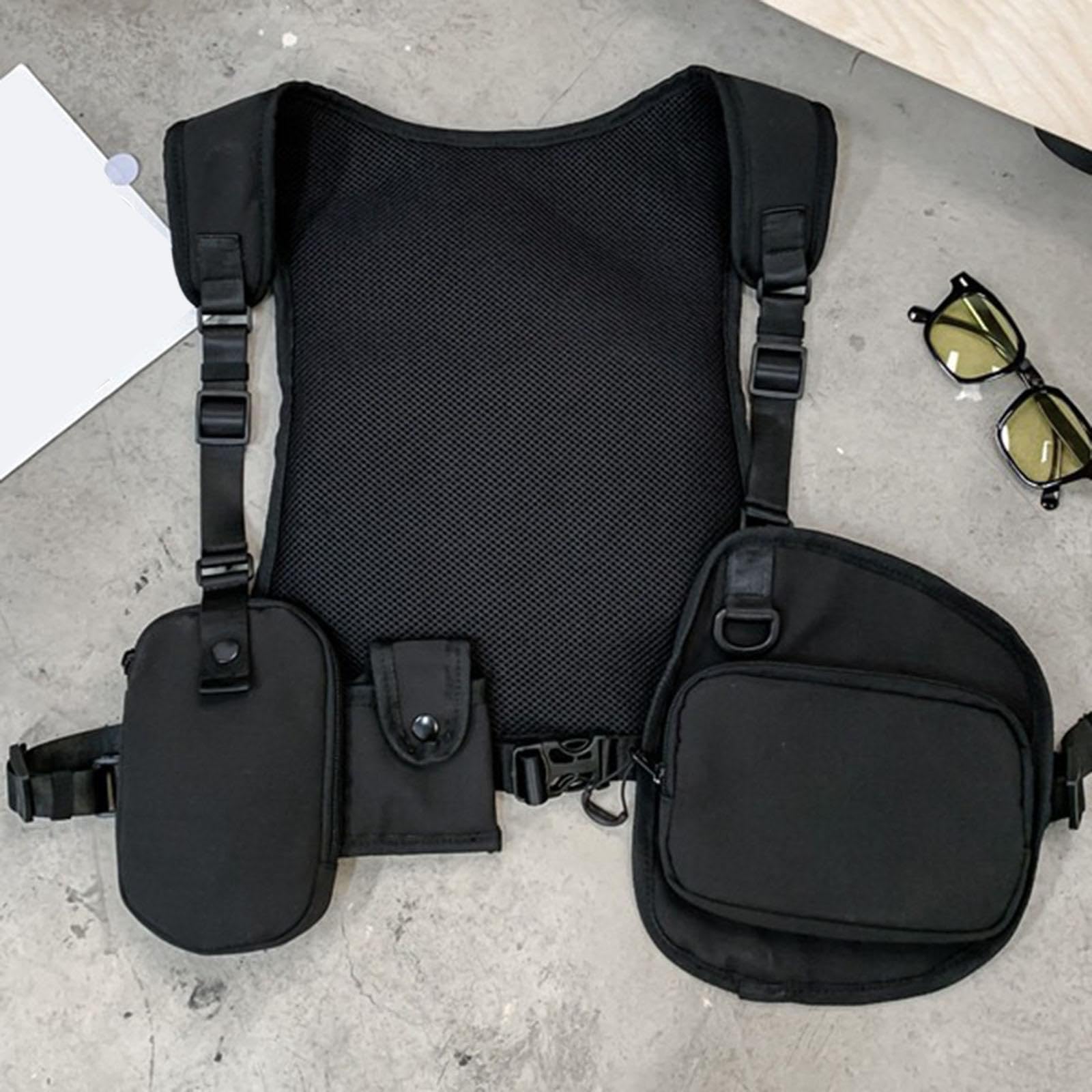 Men Outdoor Chest Rig Bag Waist Bag Pockets Vest for Men Women Hiking Sports | Sporting Goods | Outdoor Sports | Camping & Hiking | Hiking Backpacks | Day Packs-image-34