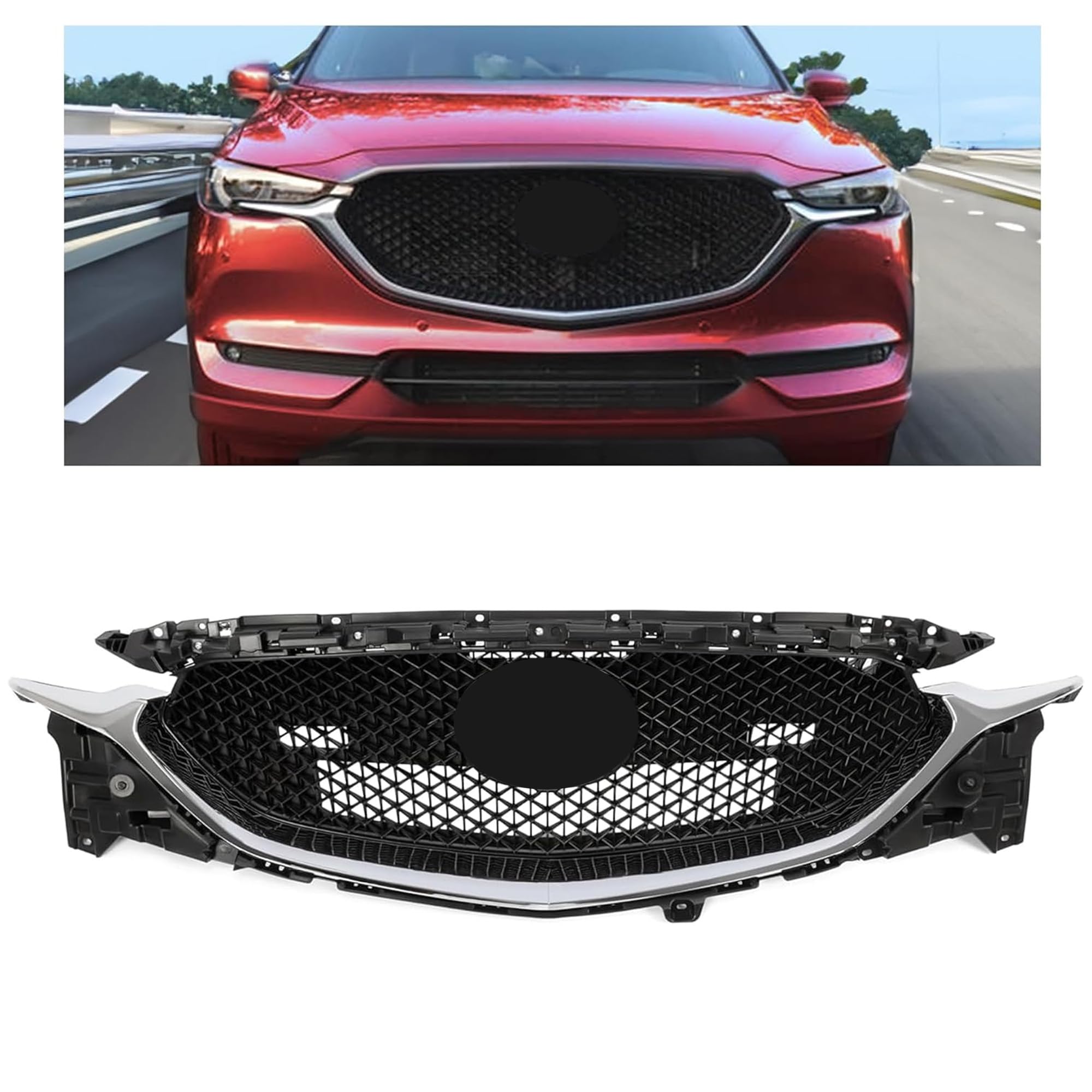 Amazon.com: HECASA Front Grille Compatible with 2017-2021 Mazda CX