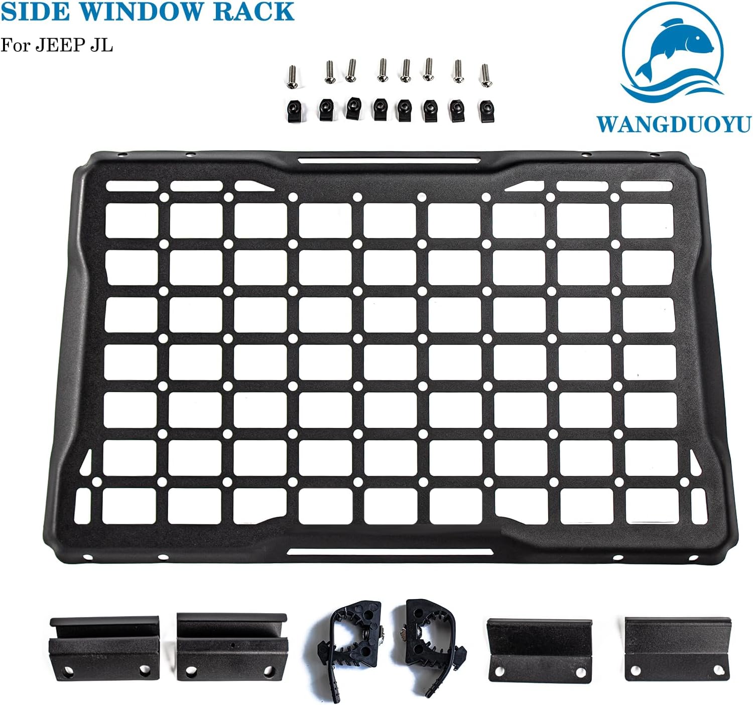 Rear Window Storage Molle Panel Protective Covers Decorations Accessories Compatible with 2018-2023 Jeep Wrangler JL 4-Door