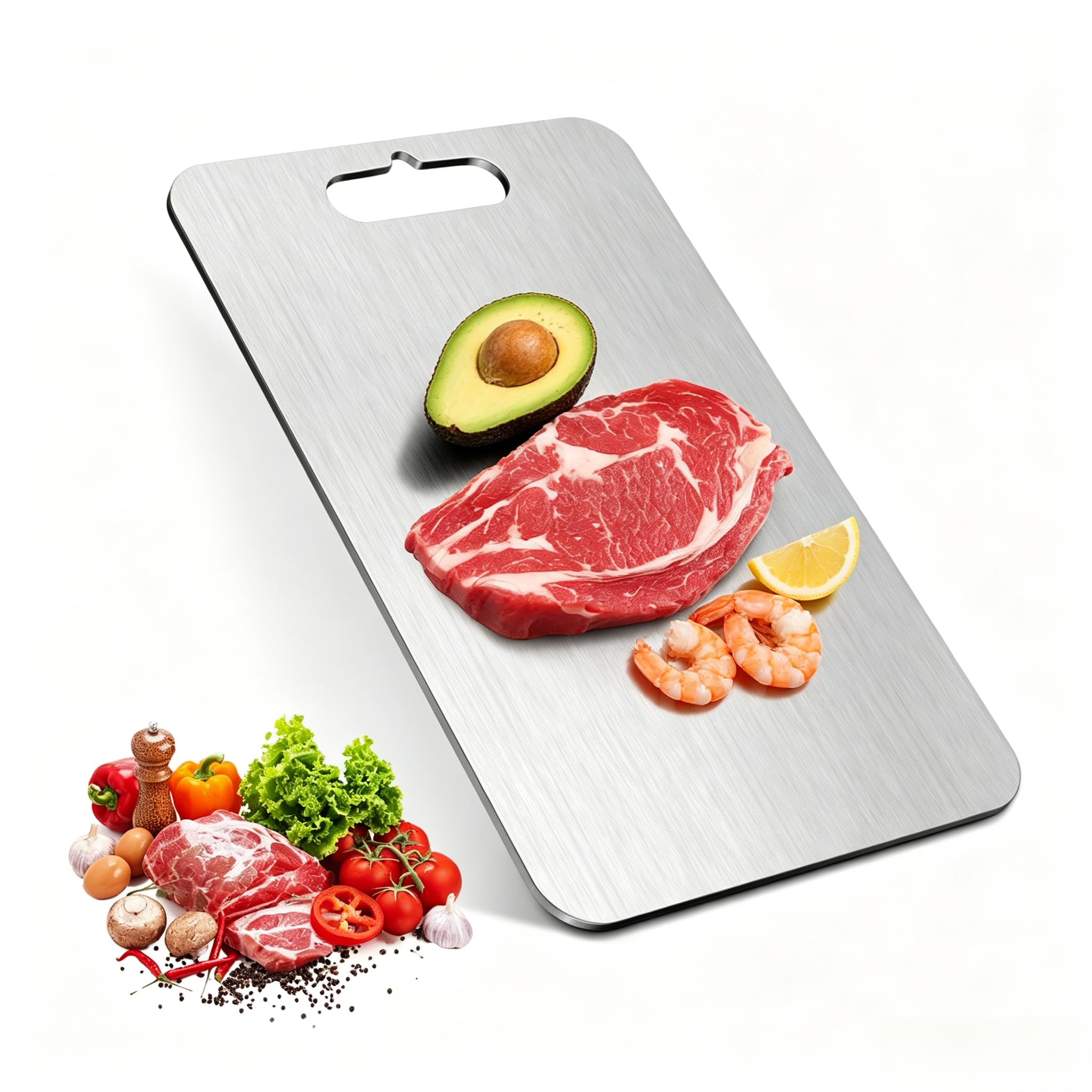 Titanium Cutting Board, Solid Pure Titanium Kitchen Prep Board