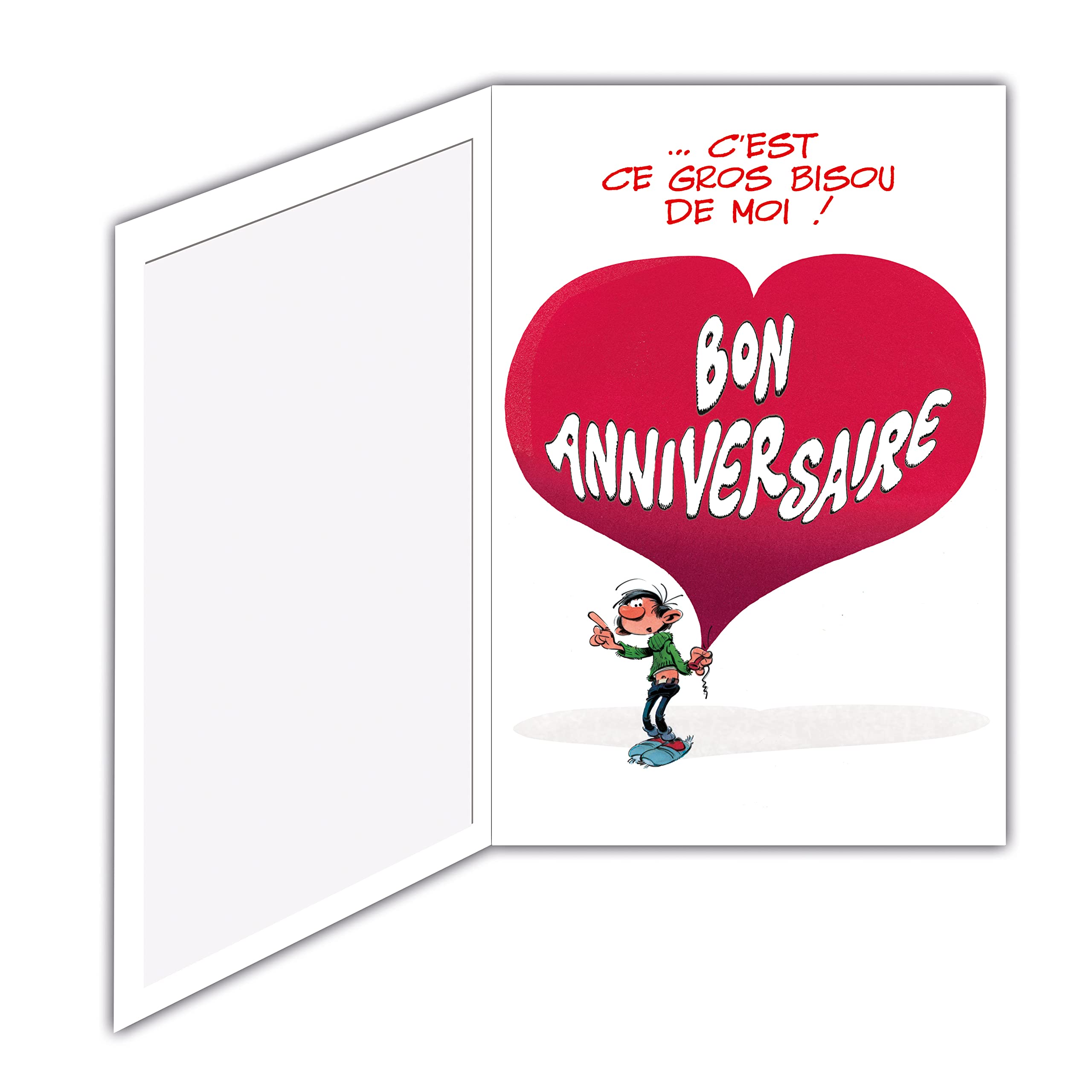 Gaston Lagaffe Geburtstagskarte Mit Motiv 'Alter' – Lustige Grußkarte Mit Illustriertem Umschlag