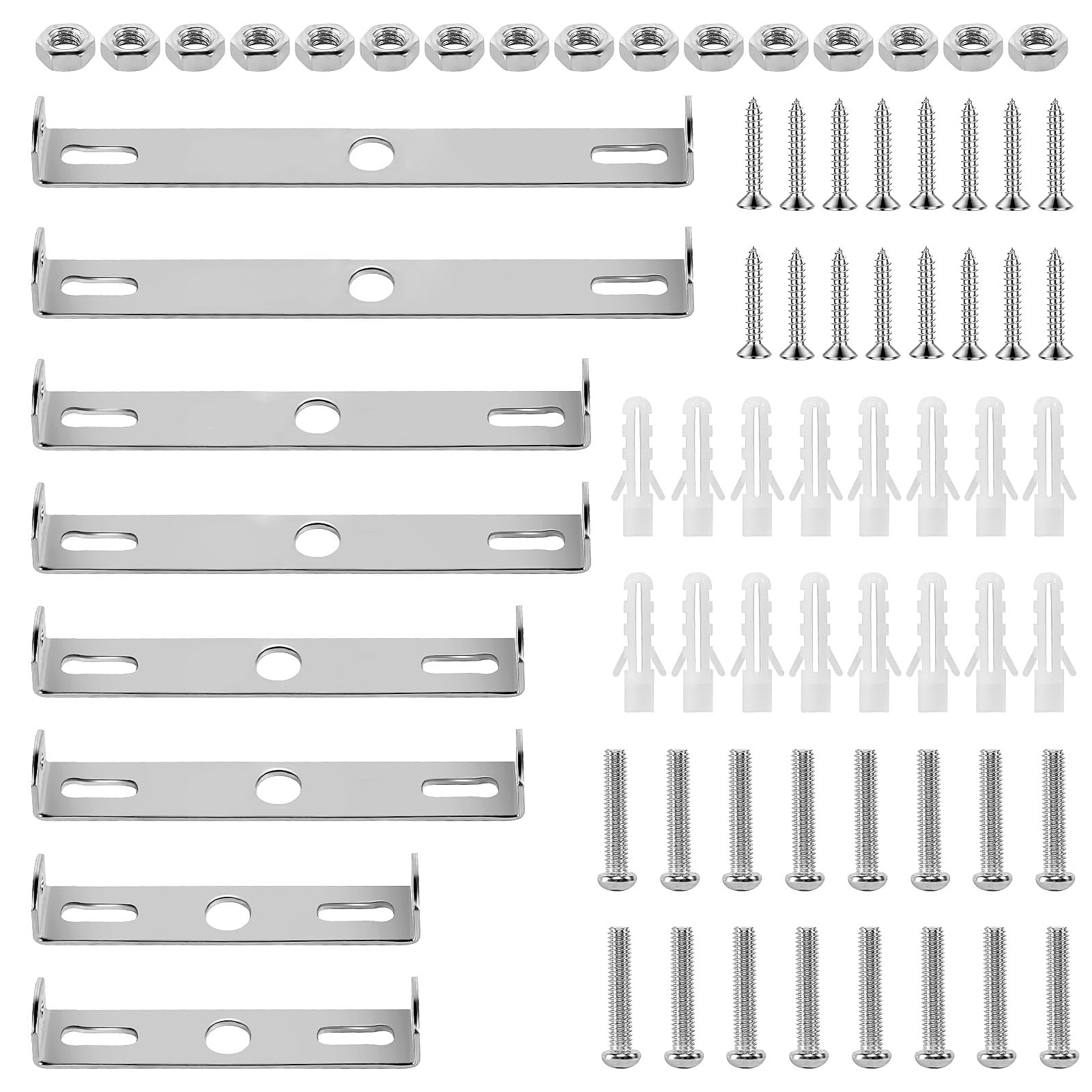 VUTYNKO 8 Stück Lampenhalterung Decke Kit, 80/90/100/110mm Deckenhalterung Lampe, Leuchten Montagehalterung mit Schraube Mutter fur Haus Büro Hängeleuchte Wand Deckenlicht Pendelleuchte
