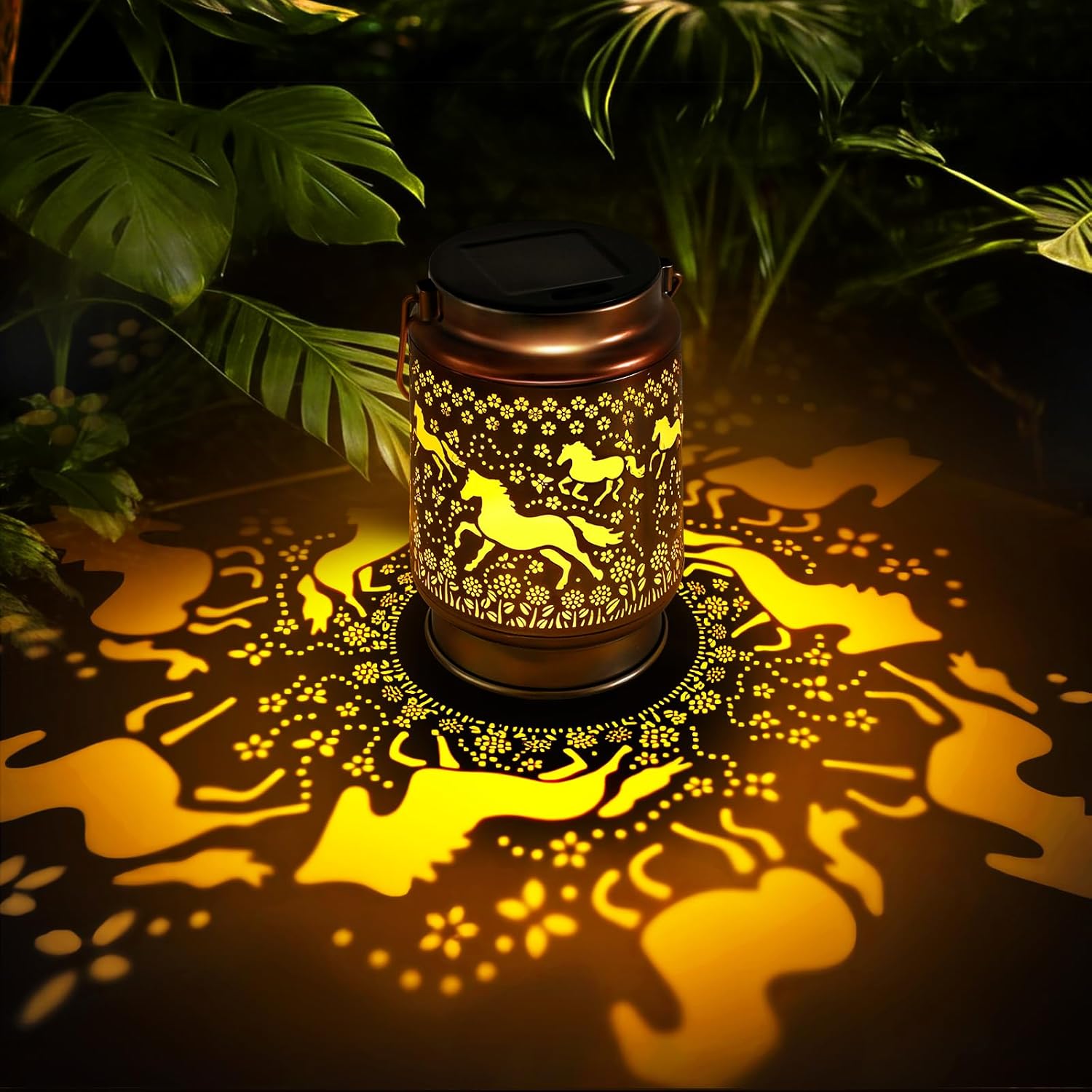 Horse Gifts Horse Solar Lanterns Gifts for Women Mom Grandma Horses Lover Birthday Outdoor Metal Decorative Lanterns for Yard Patio Lawn Solar Garden Christmas Decor