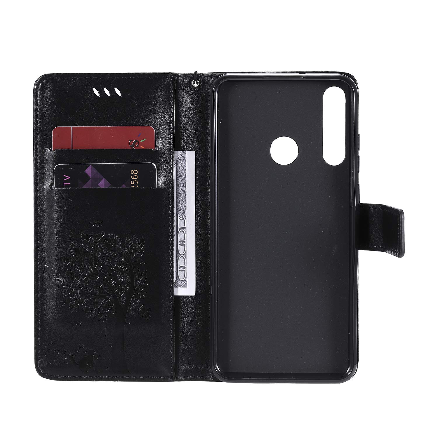 Custodia Flip Portafoglio In PU Pelle Per Huawei Honor 20 Pro – Viola Con Supporto Magnetico E Antiuerto