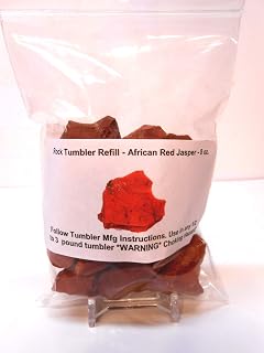 Rockhound's 1st Choice Rock Tumbler Gem Refill Kit -African Red Jasper Rough- 8 oz