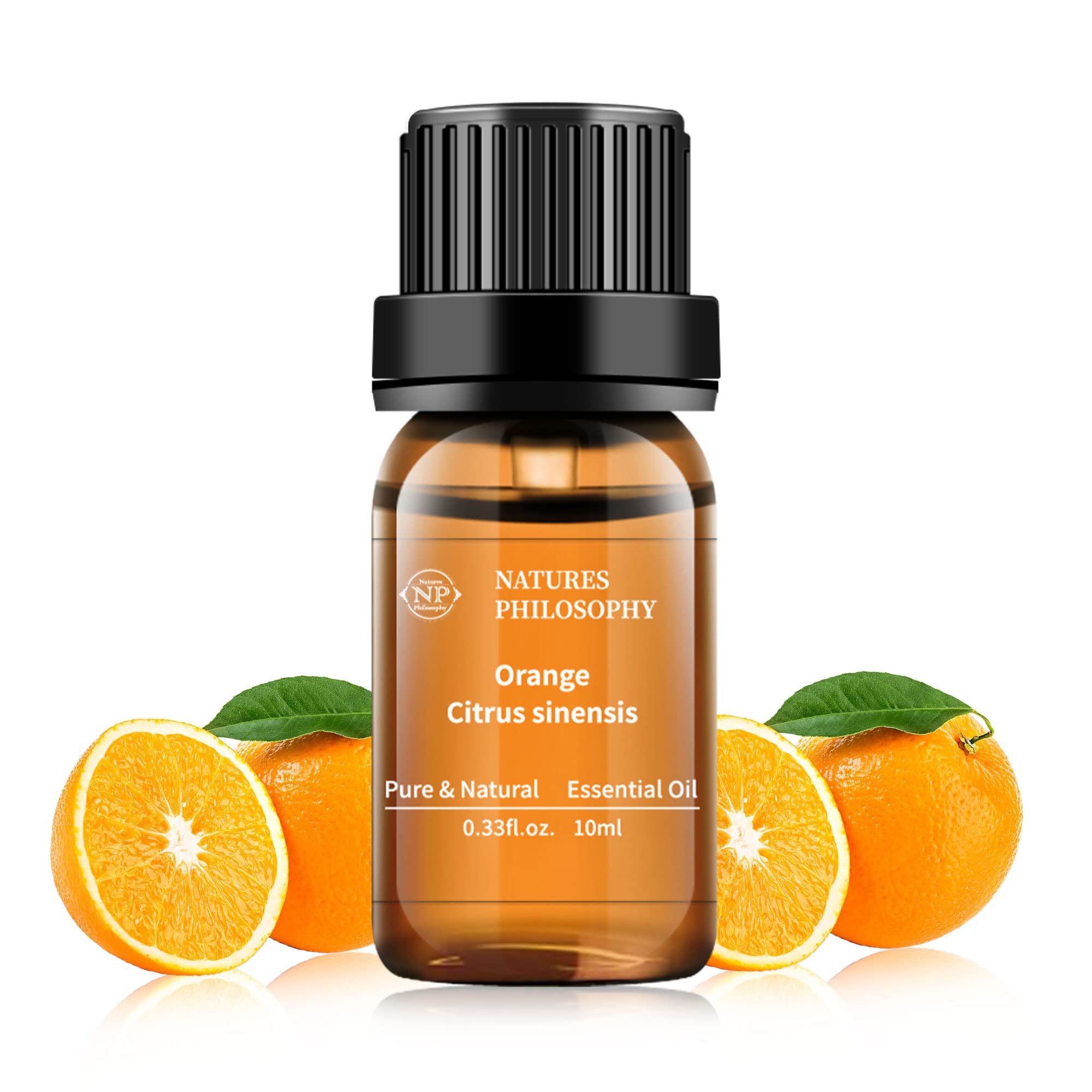 NP NATURES PHILOSOPHY Orange Essential Oil (10ml), Pure & Plant-Based Aromatherapy Oils for Diffuser, Massage, Skin Care, Bath