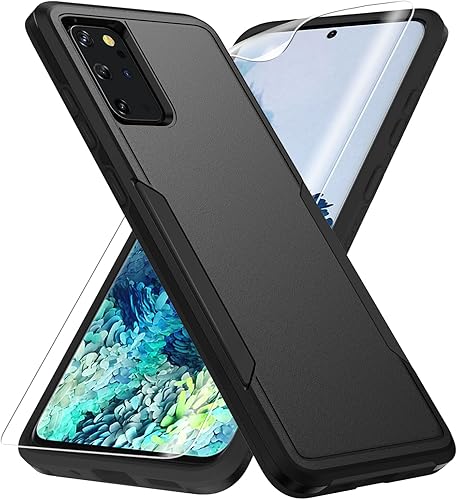 Funda para Samsung Galaxy S20 Plus, Galaxy S20 Plus con protector de pantalla HD prueba de caídas de grado militar Funda protectora resistente a