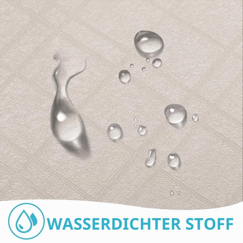 Outdoor-Vorhänge Wasserdicht Winddicht Patio-Vorhänge, Geprägtes Muster Thermisch Isolierte Verdunkelungs Sichtschutz Vorhänge Für Veranda, Pavillon, Vorhang Mit Ösen Oben Und Tab Unten