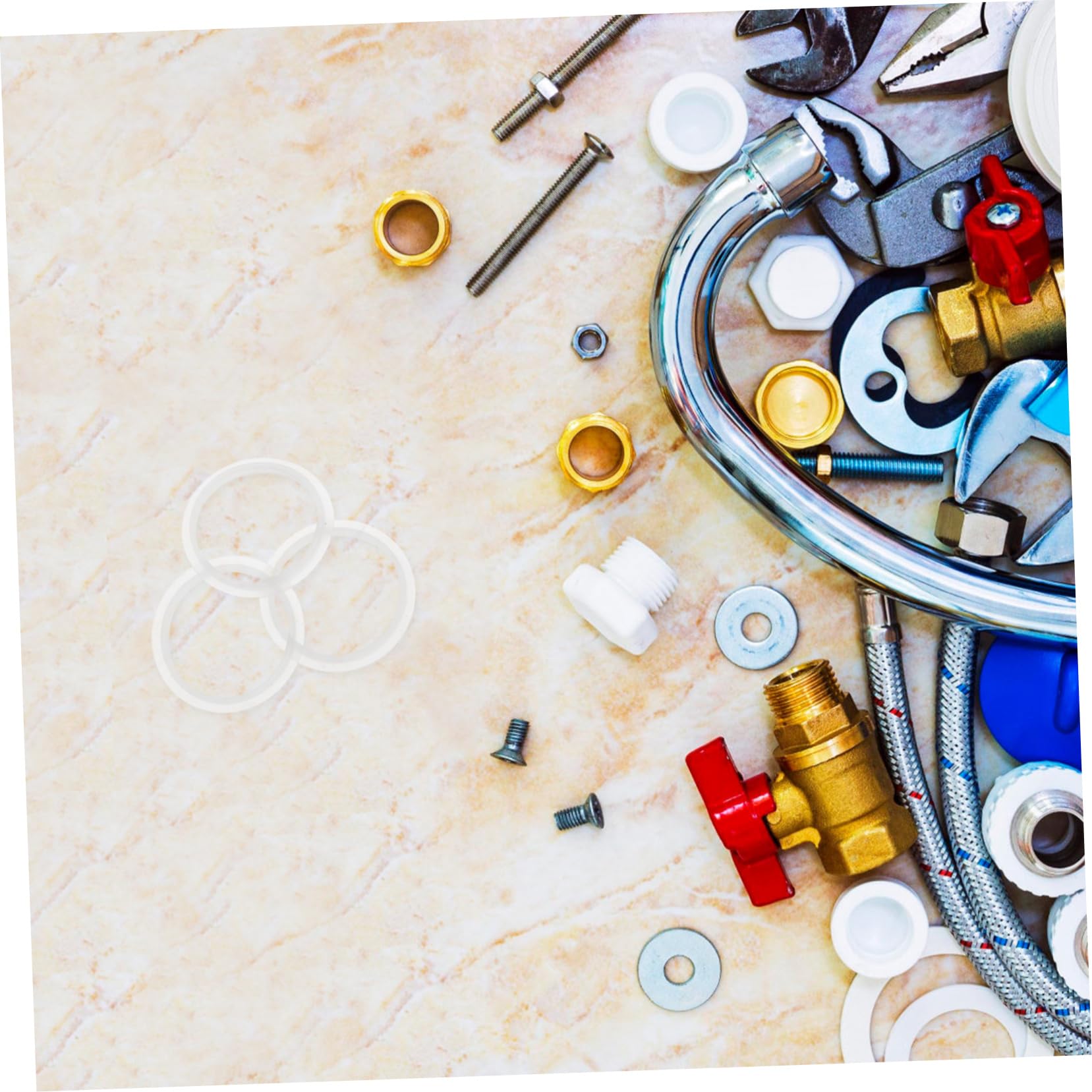 NUOBESTY 5 Set Guarnizioni Ricambio Per Gomma Per Accessori Bagno E Durevoli Compatibili Con Valvole Pop Up E Rubinetti Facili Da Installare E Adatti Per Fissaggi 3 Pezzi*5