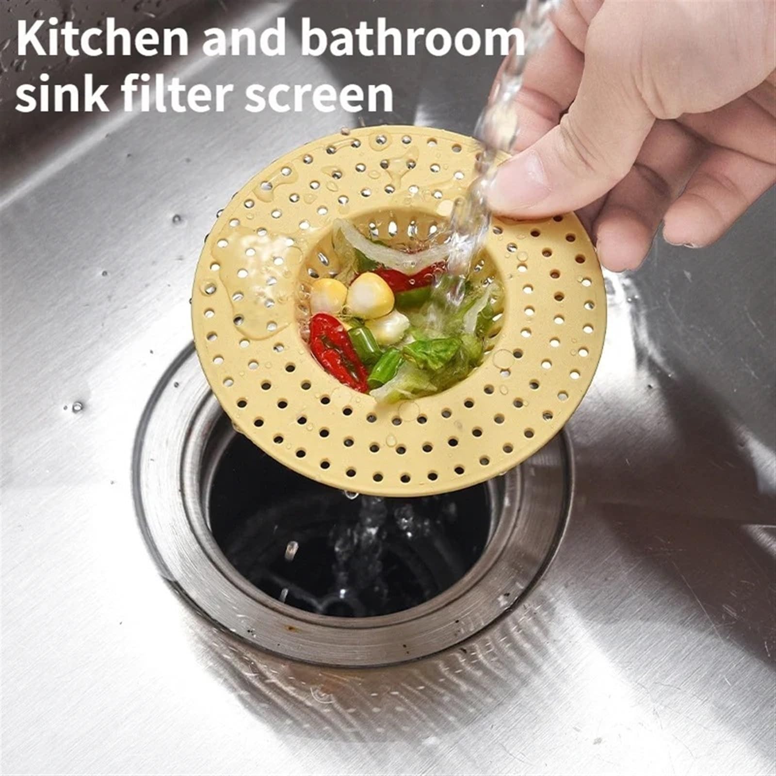 Colador de Fregadero (2 Unidades), Filtro de Fregadero de Cocina, Filtro de alcantarillado, tapón, desagüe de Suelo, Accesorios para el hogar, Tapa de desagüe