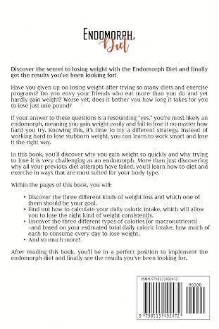 Endomorph Diet: The Ultimate Weight Loss Guide for Women and Men with the Endomorph Body Type Includes Delicious Recipes, a Meal Plan, Exercises, and ... Intermittent Fasting Tips (Diet Techniques)