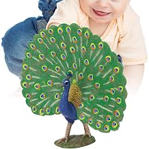 Peacock Toy Figure,Highly Simulation Peacock Figure for Home Office Decoration Ornament M-1434 Peacock