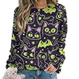 Western Aztec Sweatshirts for Women Retro Ethnic Graphic Crewneck Long Sleeve Pullover Tops Fall Casual Country Shirt