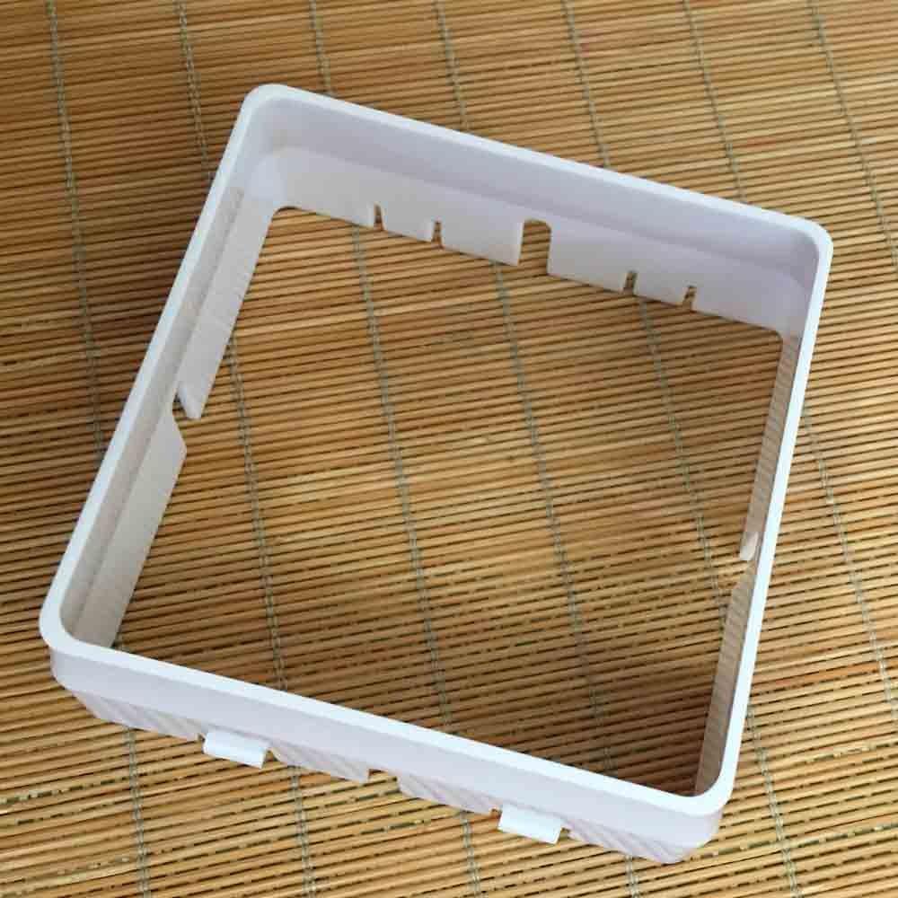 (12 Pack) Solar Post Cap Low Profile 4 SMD LED Off 4"X4" PVC Fence Post with Adapter for 3.5" x 3.5" Wood Post (White)