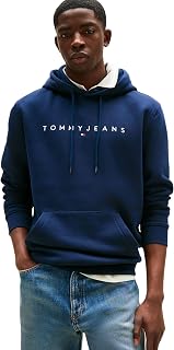 Tommy Jeans Herren Hoodie Linear Logo mit Kapuze