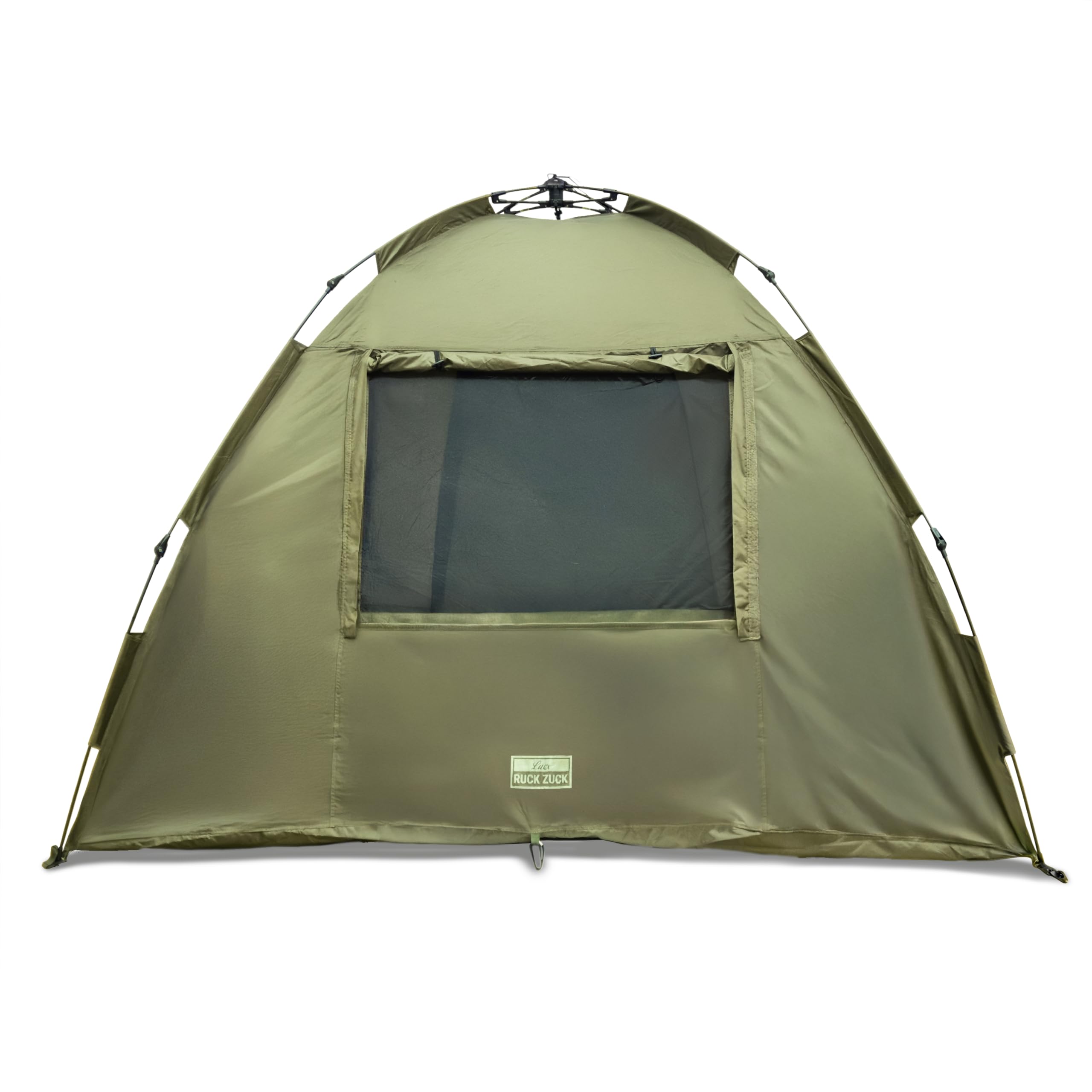 Lucx Ruck Zuck Zelt/Angelzelt/1-2 Man Bivvy/1-2 Mann Karpfenzelt/Campingzelt/Sekundenzelt/Schnellaufbauzelt, Tienda de campaña para 1-2 Personas, Verde Oliva, 950x190x190