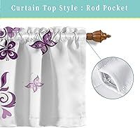 Vista 27 de Cortina cenefa, patrón japonés floral, cortinas de cocina, con bolsillo para cortina, cenefa de tratamiento para ventana de baño, 42 x 18 pulgadas