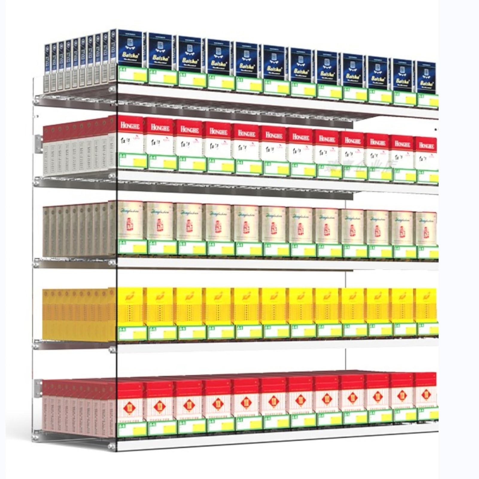 Pousse-cigarette automatique pour présentoir mural de tabac et cigares