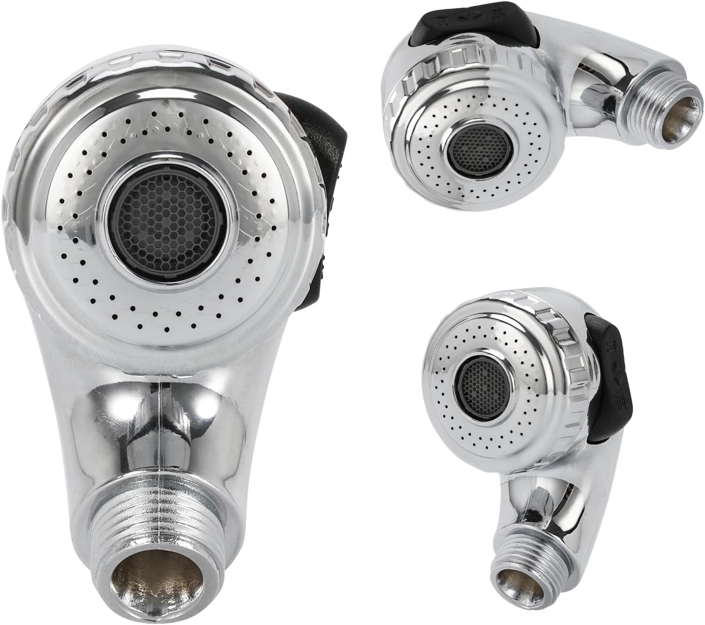 LukLoy 3 Pack Salon Shampoo Bowl Sprayer Head – Side Control 2-Mode Switch, High-Pressure Professional Standard G1/2 Handheld Faucet Sprayer Replacement for Salon Sink Hose, Spa & Pedicure Chairs