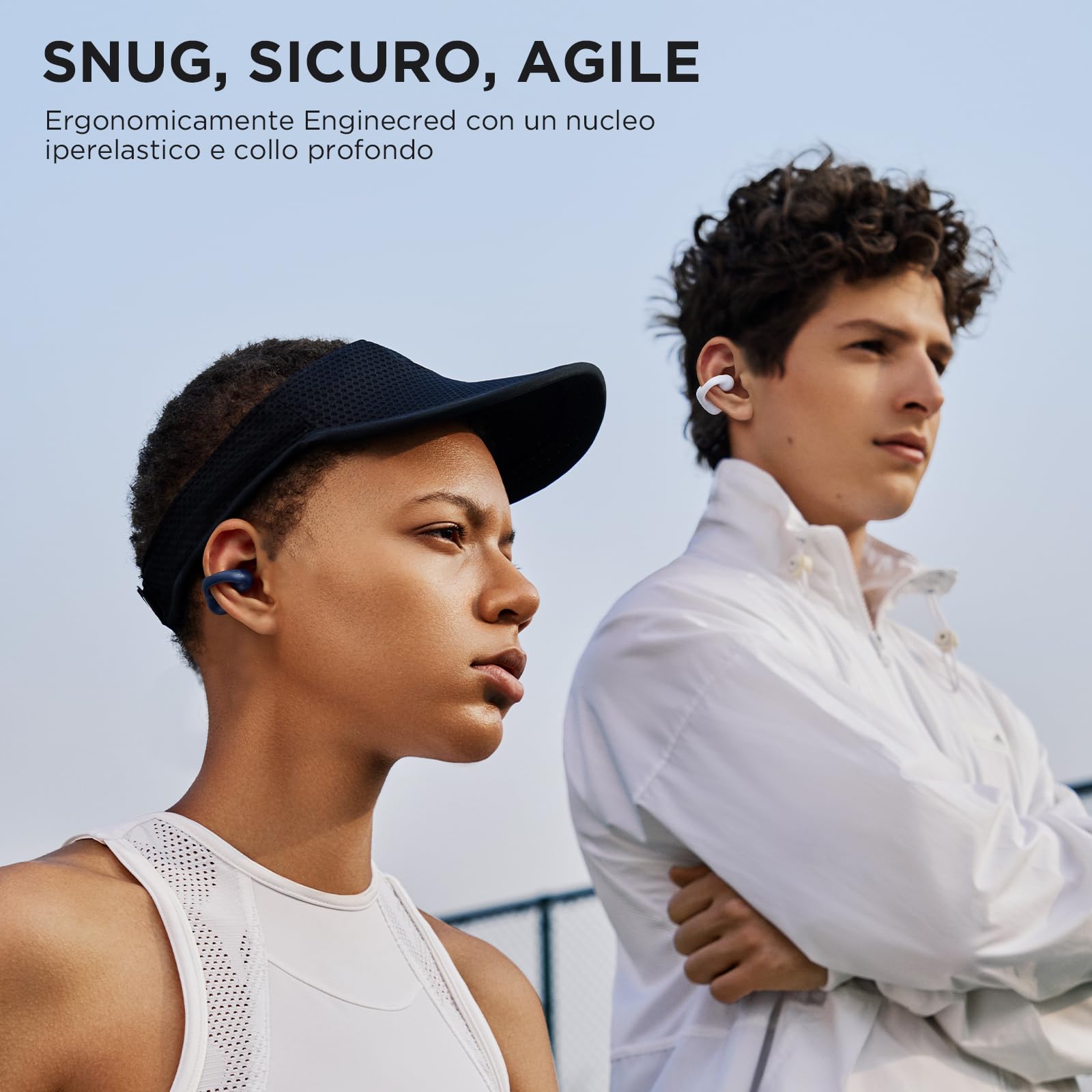 SANAG Z50PRO Auricolari wireless Bluetooth 5.3 con custodia di ricarica, auricolari aperti compatibili con iPhone/Samsung Phone per uomini, donne e bambini, colore nero (blue)