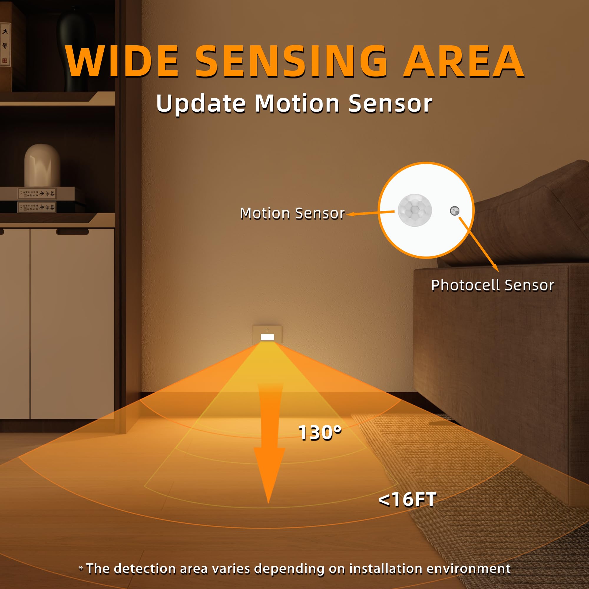 Step Sensitive Led Hardwired Step Lamps 8 Pack Motion Sensor Stair Lights - Dimmable LED ...