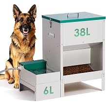 Metal Automatic Dog Feeder&Water Dispenser for Large Dogs Outdoor