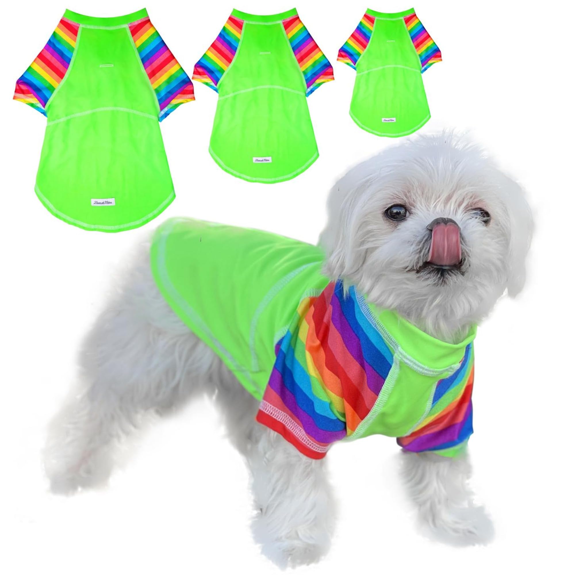 Louie de Coton® Sun Shirt for Dogs | Size: S | UV Protection Cooling T-Shirt for Dogs | UPF50+ Max Protection from Sunburn Cooling Vest | Made in USA