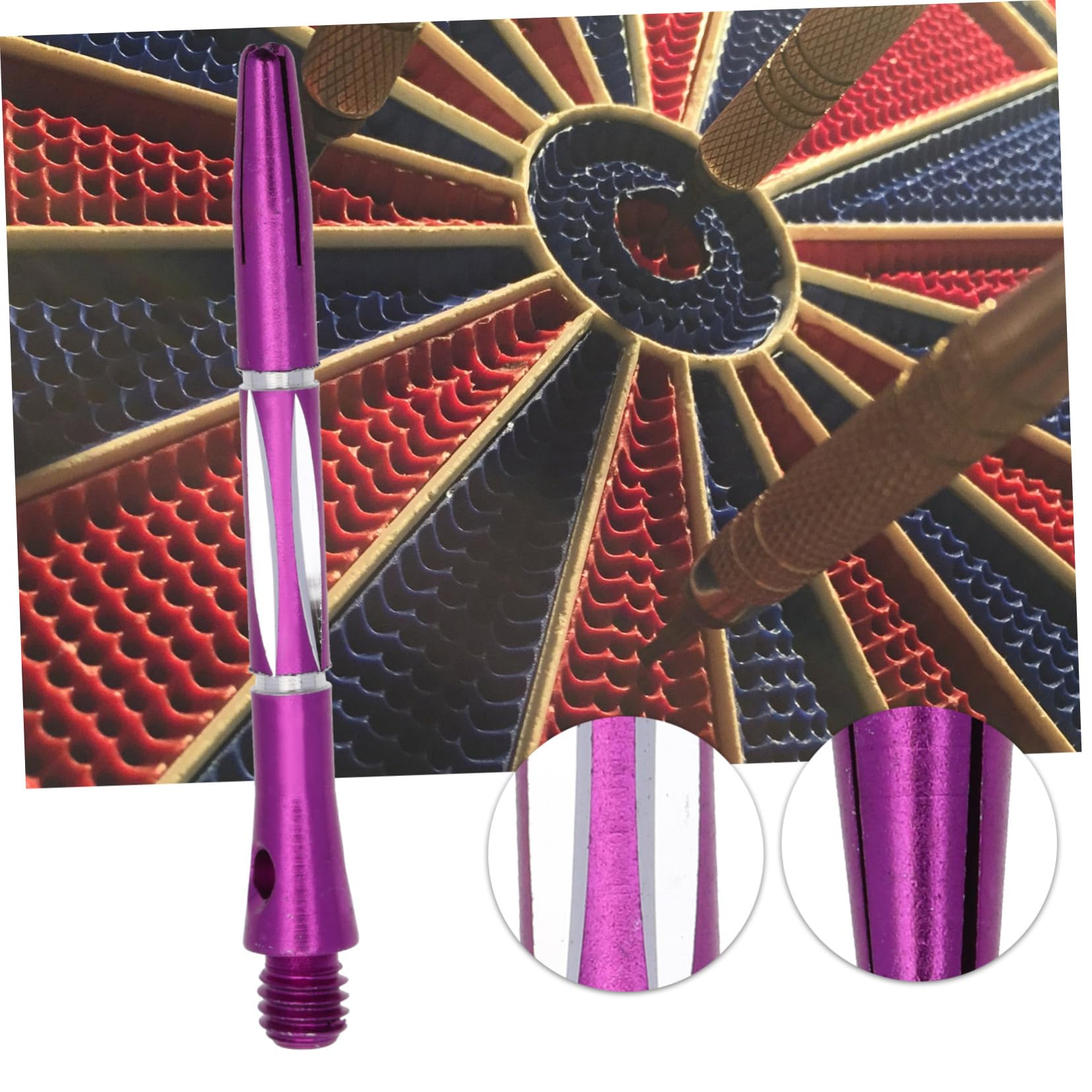 Toddmomy Flights Set 6pcs Aluminum Shafts Threaded Metal Shafts for Accurate Throwing Control