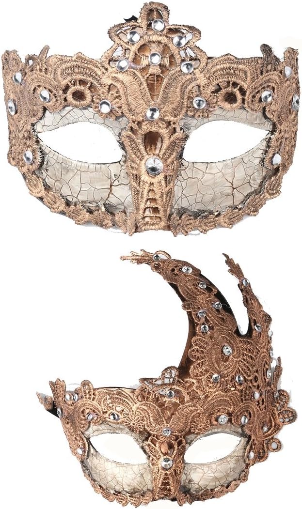 Venetian Masquerade Mask for Women Couples Besties-Prom,Balls,Mardi Gras,Halloween and Parties Costume Mask