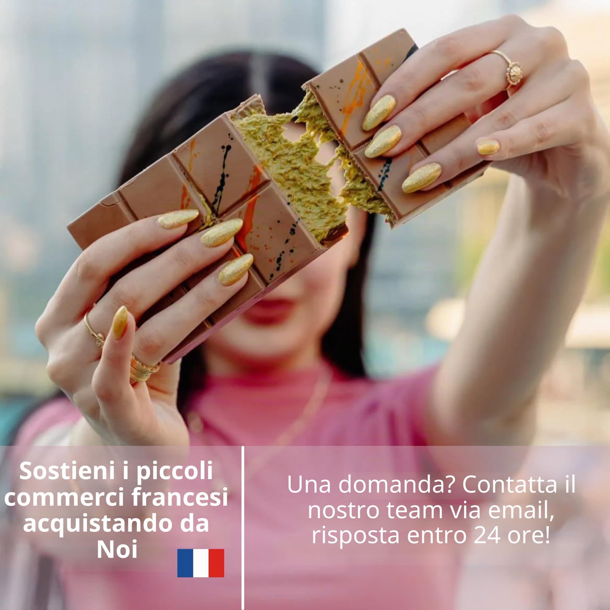 Kit tablet cioccolato Dubai – Stampo in silicone senza BPA + 200 g Kadaif croccante capelli d'angelo + 200 g crema di pistacchio gourmande, facile da realizzare a casa | pasticceria orientale
