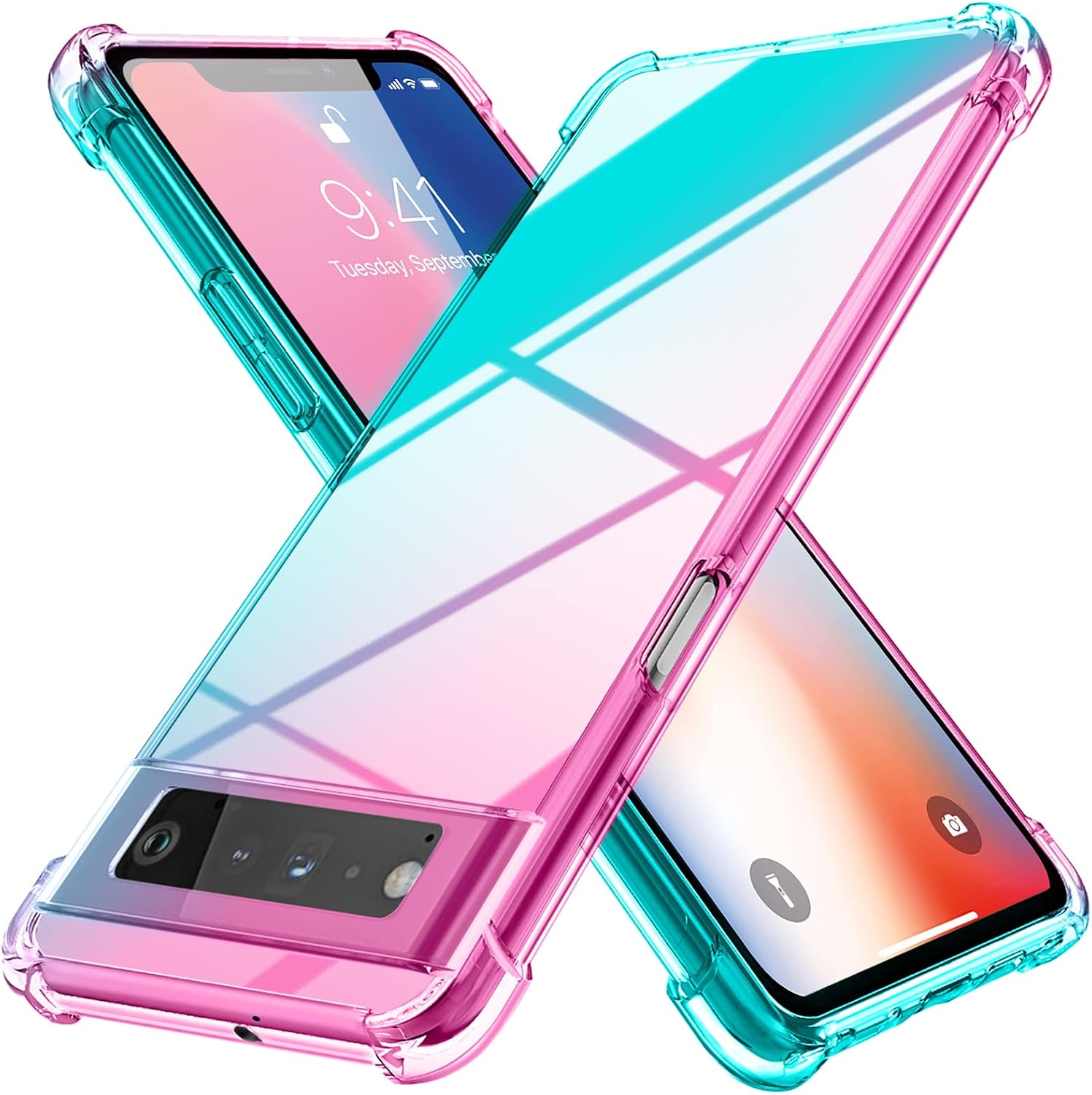 YDIHIHO for Google Pixel 6 Case [ Gradient ] Clear Soft TPU