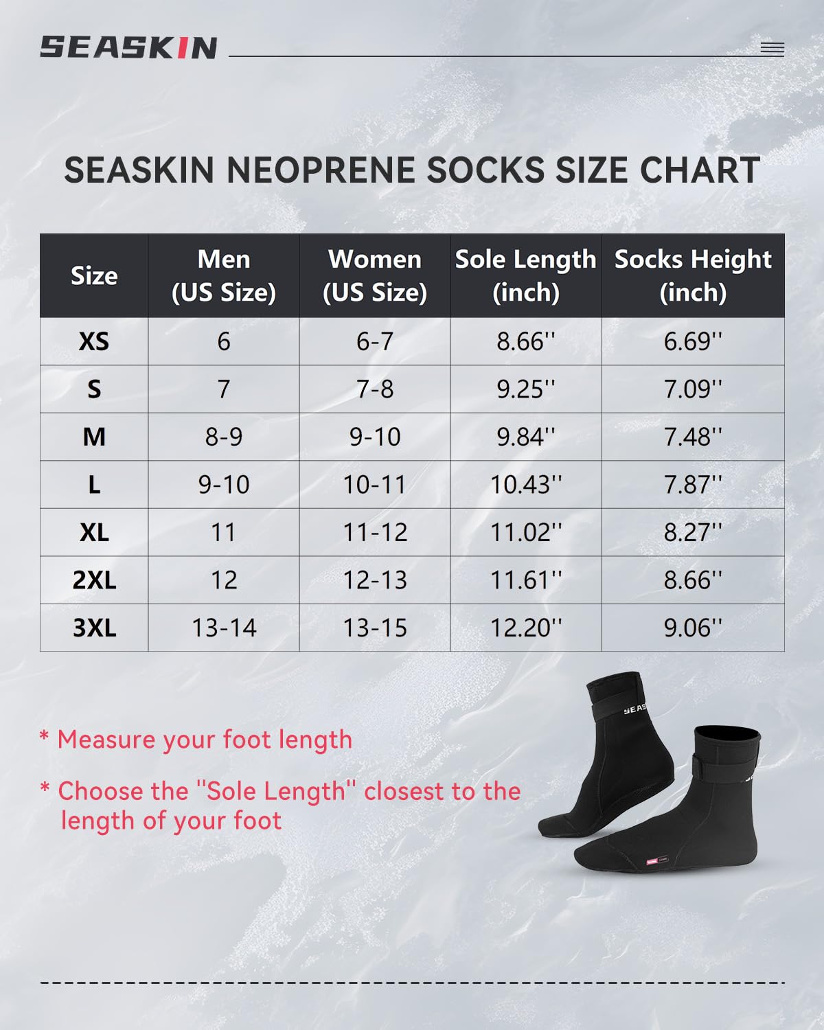 Seaskin Calcetines de neopreno, 3 mm, para voleibol de playa, arena, fútbol