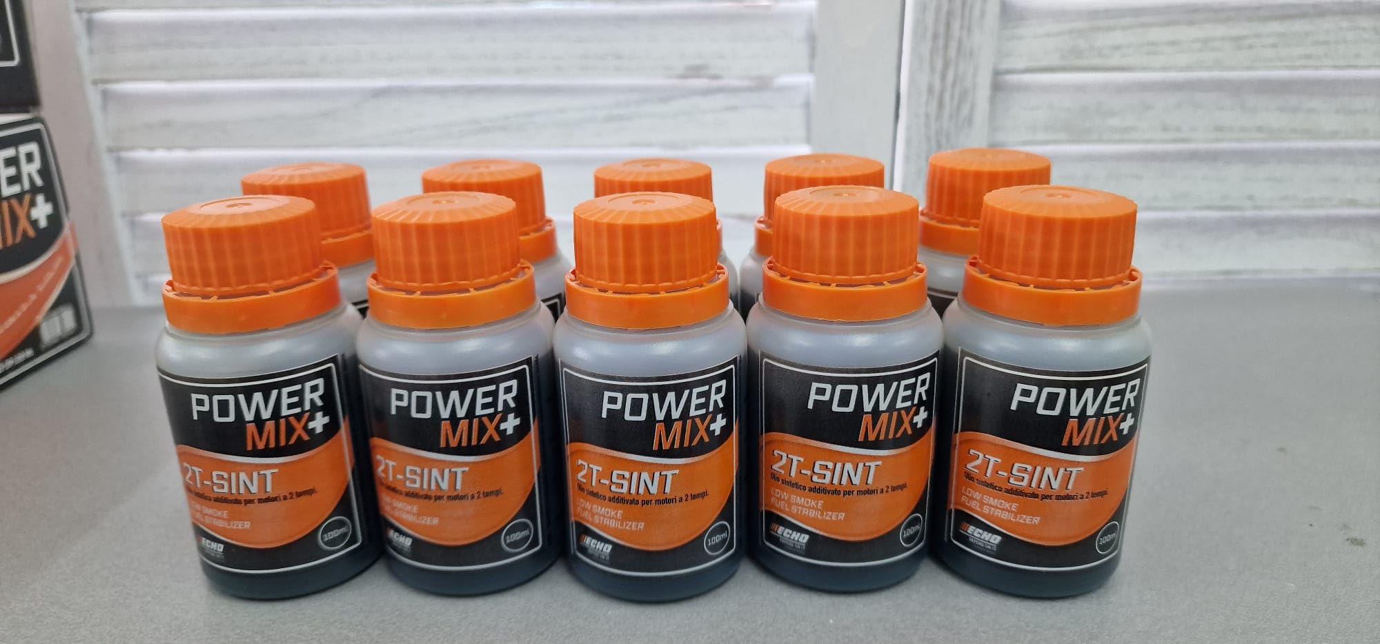 10x100ml Olio Miscela ECHO Sintetico PowerMix+ Motori 2 tempi-Uso Professionale