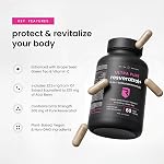 Resveratrol Supplements | 5-in-1 Advanced Formula with Vitamin C, Grape Seed Extract, Acai Berry & Green Tea Extract | Healthy Aging, Immune Support & Heart Health | Vegan & Non-GMO | 60 Capsules